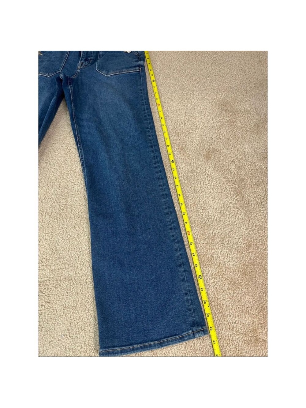 Boden Button Detail Straight Jeans, 30W 32L - Picture 12 of 16